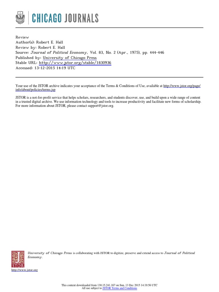 Robert1975 Schooling, Experience, and Earnings by Jacob Mincer PDF