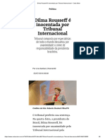 Dilma Rousseff é inocentada por Tribunal Internacional - Carta Maior