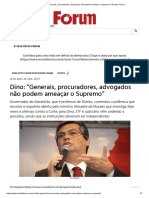 Dino_ _Generais, procuradores, advogados não podem ameaçar o Supremo_ _ Revista Fórum