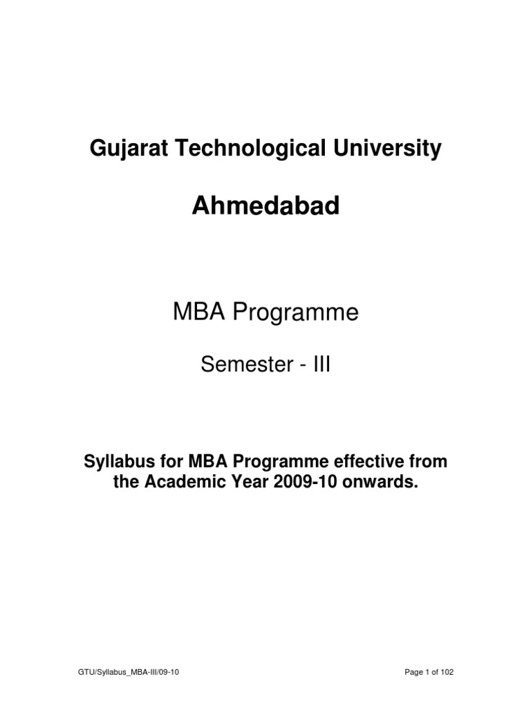 MBA Semester - III | PDF | Strategic Management | Entrepreneurship