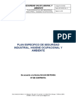 (Pla-Ssa-002) Plan Especifico de Seguridad Industrial