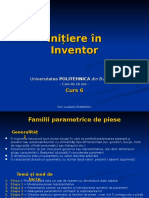 06 - Initiere in Inventor - Curs 06-Familii Parametrice de Piese