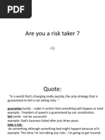 Are You A Risk Taker