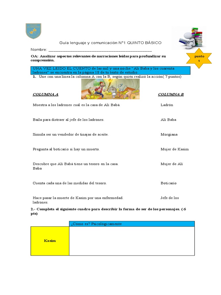 Actividades Lenguaje Quinto Basico. | PDF | Hogar, jardinería y bricolaje