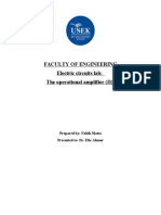 Faculty of Engineering Electric Circuits Lab: The Operational Amplifier (II)