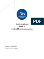 Electric Circuits Lab: Report 4: To Y and Y To Transformations