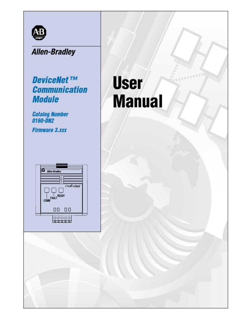 User Manual: Devicenet ™ Communication | PDF | Electrostatic Discharge ...