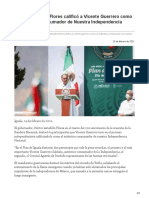 24-02-2021 Héctor Astudillo Flores calificó a Vicente Guerrero como el auténtico consumador de Nuestra Independencia Nacional 