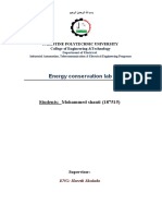 Energy Conservation Lab: Students: Mohammed Shanti (187515)