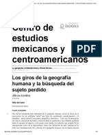 La geografía contemporánea y Elisée Reclus - Los giros de la geografía humana y la búsqueda del sujeto perdido - Centro de estudios mexicanos y centroamericanos