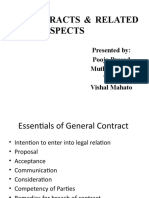 E-Contracts & Related Legal Aspects: Presented By: Pooja Prasad Muthu Kumar Tuhin Vishal Mahato