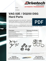 Vag 02E / Dq250 DSG Hard Parts: Date: July 2014