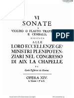 (Clarinet Institute) Tessarini, Carlo - 6 Sonatas For Flute and BC, Op. 14