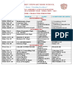 Godfrey Stewart High School: Date In-Charge Topic Scripture Reading