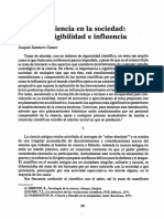 La Ciencia en La Sociedad Inteligibilidad e Influencia