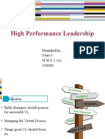 High Performance Leadership: Presented By-Team 5 M.M.S. 1 (A) Gnims