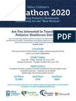 Hackathon 2020: Are You Interested in Transforming Pediatric Healthcare Delivery? Are You Interested in Transforming