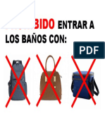 Letre de No Entrar A Los Baños