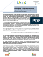 Appel À Communication - Energies Renouvelables Et Efficacité Energétique