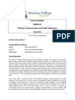 Course Syllabus CMM251G Political Communication and Public Diplomacy Fall 2018