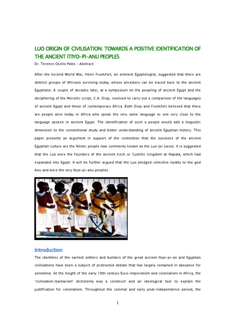 Luo Origin of Civilisation | PDF