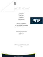 Distribucion de Probabilidades Trabajo Grupla. Luisa, Eva y Karen. Lambi