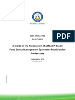A Guide To The Preparation of A HACCP-Based Food Safety Management System For Food Service Contractors