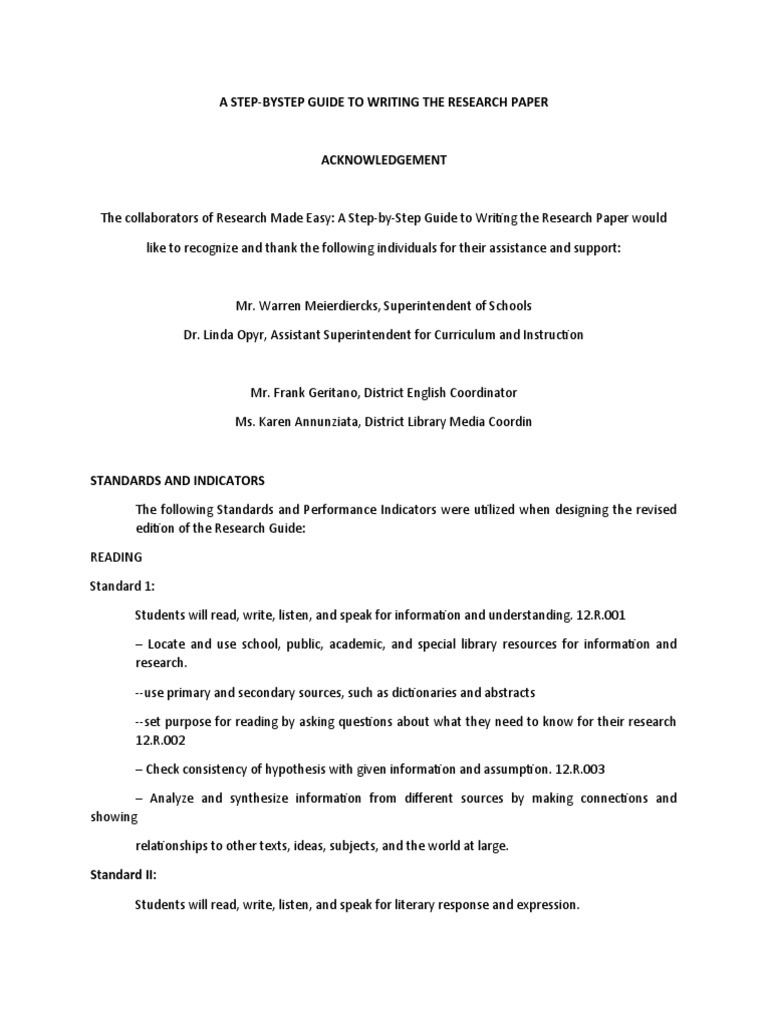 A Step by Step in Research | PDF | Thesis | Books