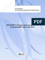 MEM30027A Prepare Basic Programs For Programmable Logic Controllers