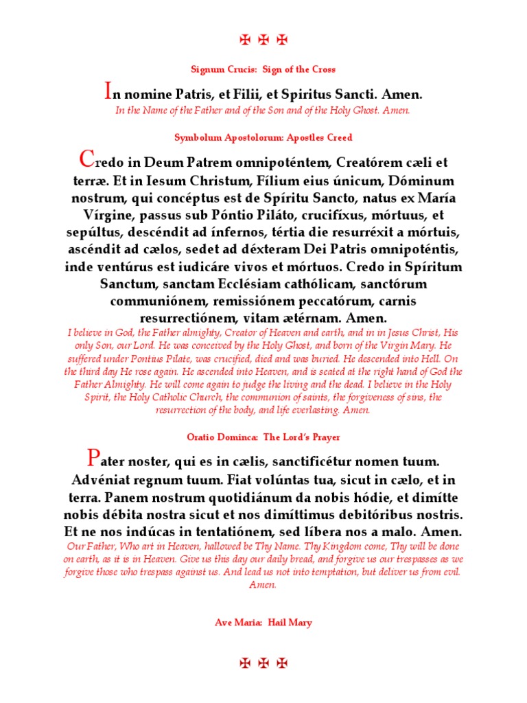 Latin Rosary Prayers | PDF | Rosary | Lord’s Prayer