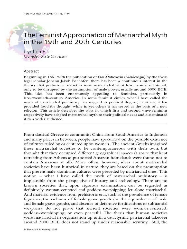 Eller, C. - The Feminist Appropriation of Matriarchal Myth in The 19th ...