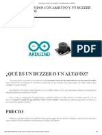 Reproducir Sonidos Con Arduino y Un Buzzer Pasivo o Altavoz