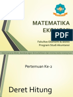 P.2 Matematika Ekonomi - Deret Hitung