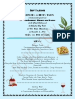 Invitation With Menu