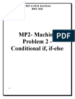 MP2 - Machine Problem 2 - Conditional If, If-Else (Dagdag)