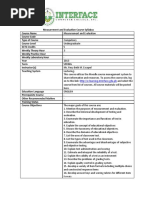 Measurement & Evaluation Syllabus