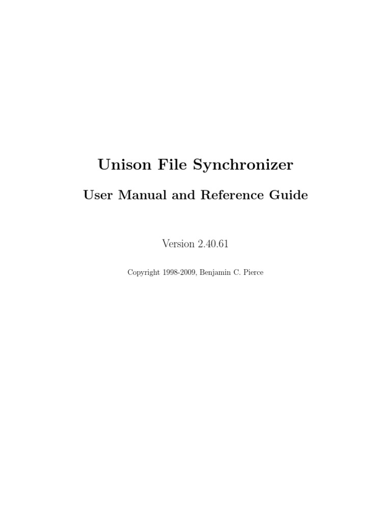 Unison-2 40 61-Manual | PDF | Secure Shell | Command Line Interface