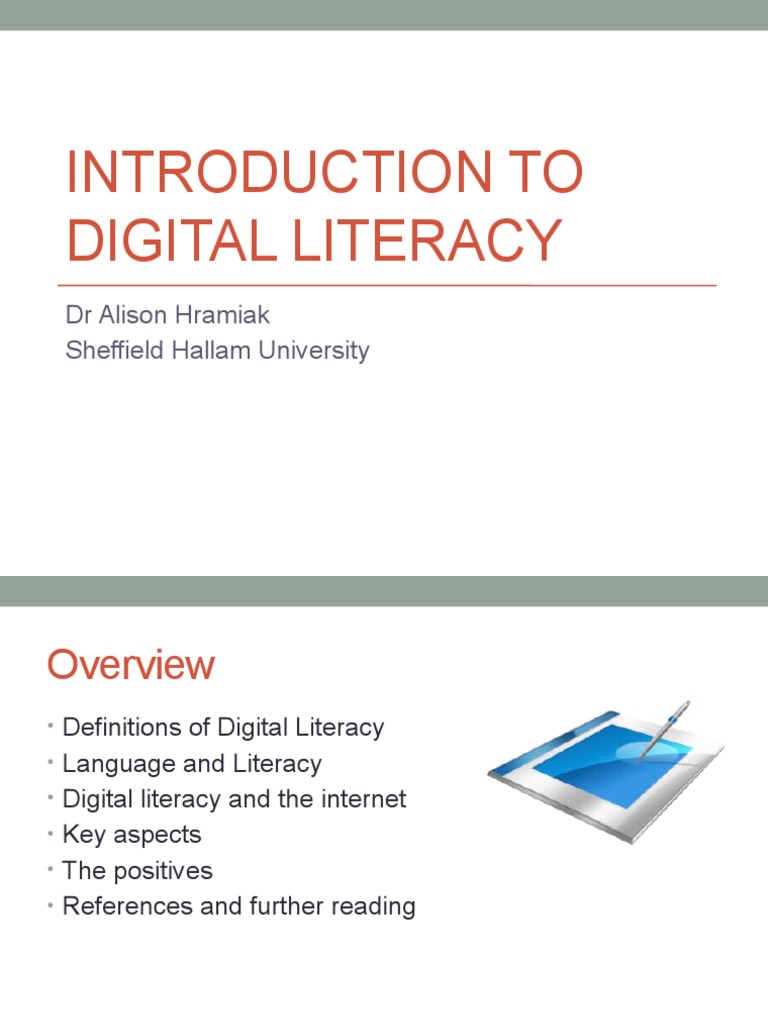 Ajh Introduction To Digital Literacy PPT Slides | PDF | Literacy ...