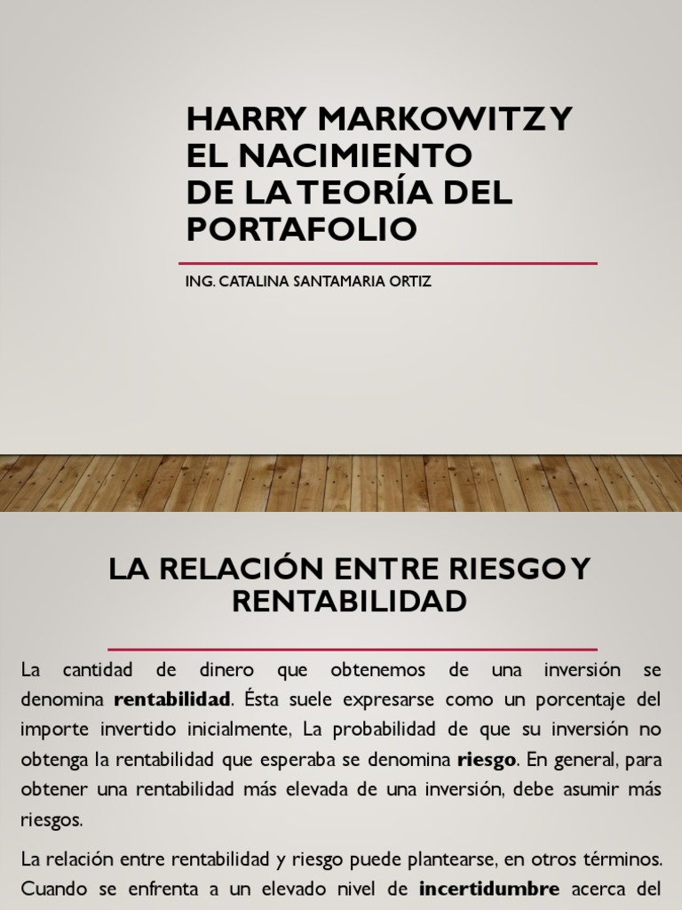 Riesgo y Rentabilidad en Inversiones | PDF | Volatilidad (Finanzas ...