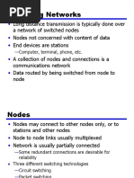 Switching Networks: Computer, Terminal, Phone, Etc