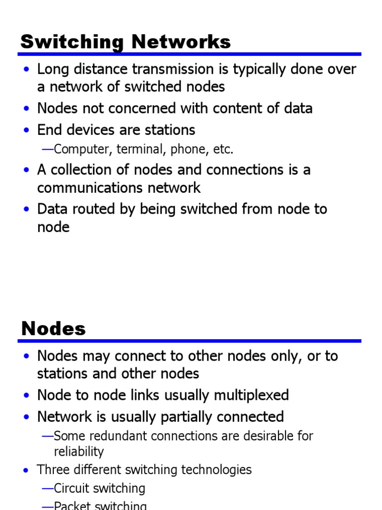 Understanding Network Switching Technologies | PDF | Packet Switching ...