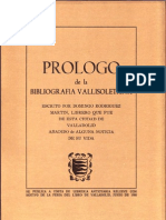 Prologo Bibliografia Vallisoletana de Domingo Rodriguez