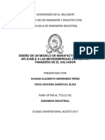 Diseño de Un Modelo de Manufactura Esbelta Aplicable a Las Microempresas Del Sector Panadero de El Salvador