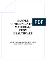 Sample Communication Materials From Healthcare