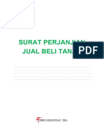 Surat Perjanjian Jual Beli Tanah