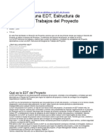 Creación de Estructura de Desglose Del Proyecto - EDT