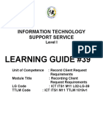 Learning Guide #39: Information Technology Support Service
