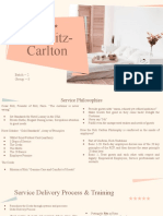 Ritz-Carlton Service Philosophies and Employee Training