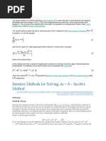 Iterative Methods For Solving Ax B - Jacobi's Method