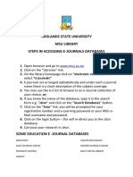 How To Access E-Journal Articles